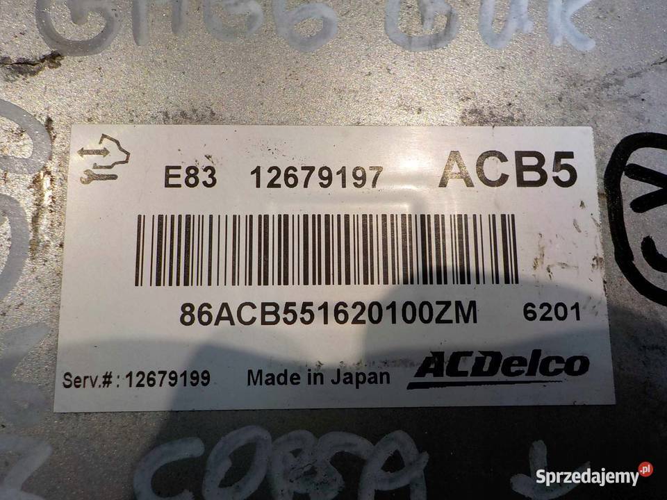 OPEL CORSA E 14 B 17r sterownik silnika 12679197 Suków