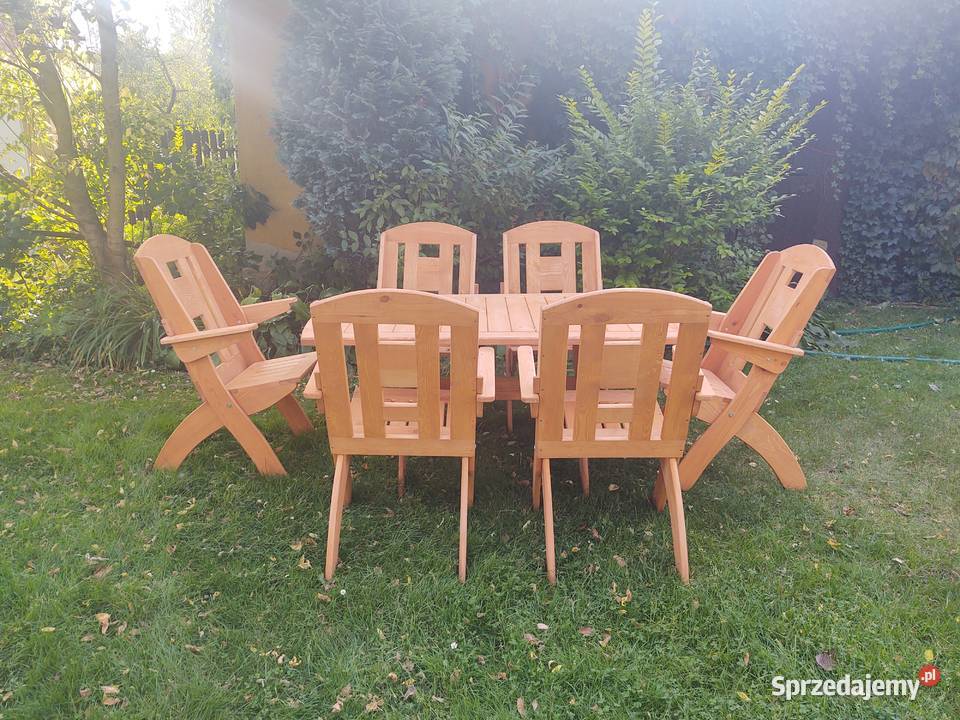 Meble ogrodowe drewniane składane typ X lamel 3 drewno Meble ogrodowe śląskie Kalety