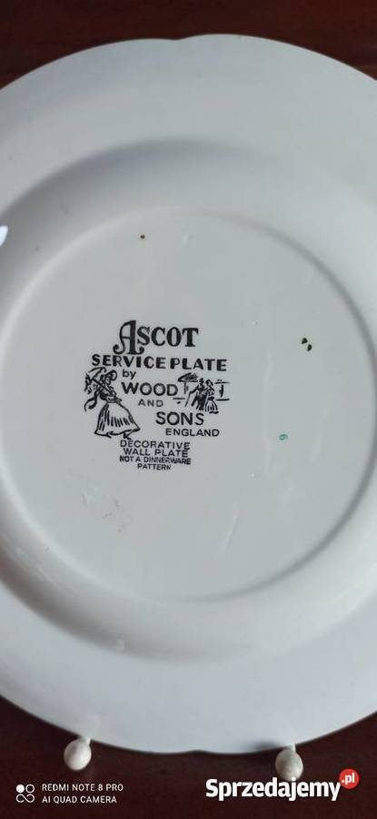 Patera Ascot Service Plate By Wood Sons England Gdańsk