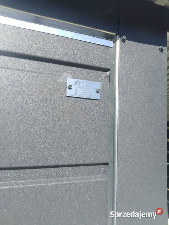 GARAŻ BLASZANY 6m x 6m WIATA 3m SPAD TYŁ 2xBRAMA Dom i Ogród Łapanów