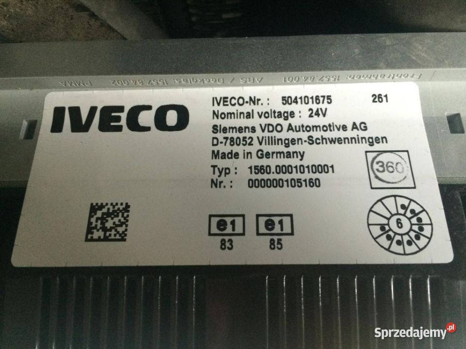 ZEGAR LICZNIK IVECO STRALIS CARGO 504101675 ciężarowe Maszewo