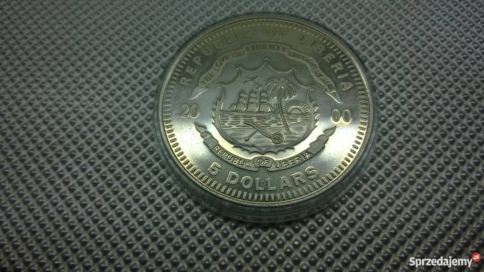 MONETA Liberia 5 dolarów 2000 mazowieckie Warszawa