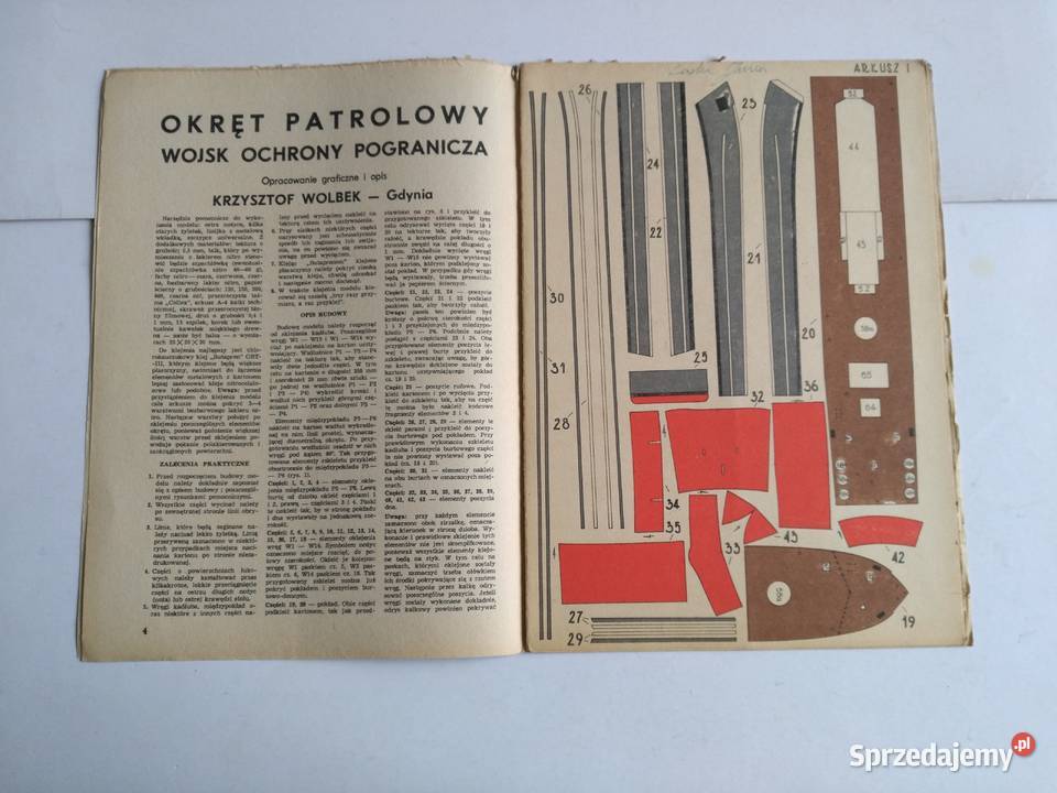 Mały Modelarz 51976 Okręt patrolowy WOP Dąbrowa Górnicza