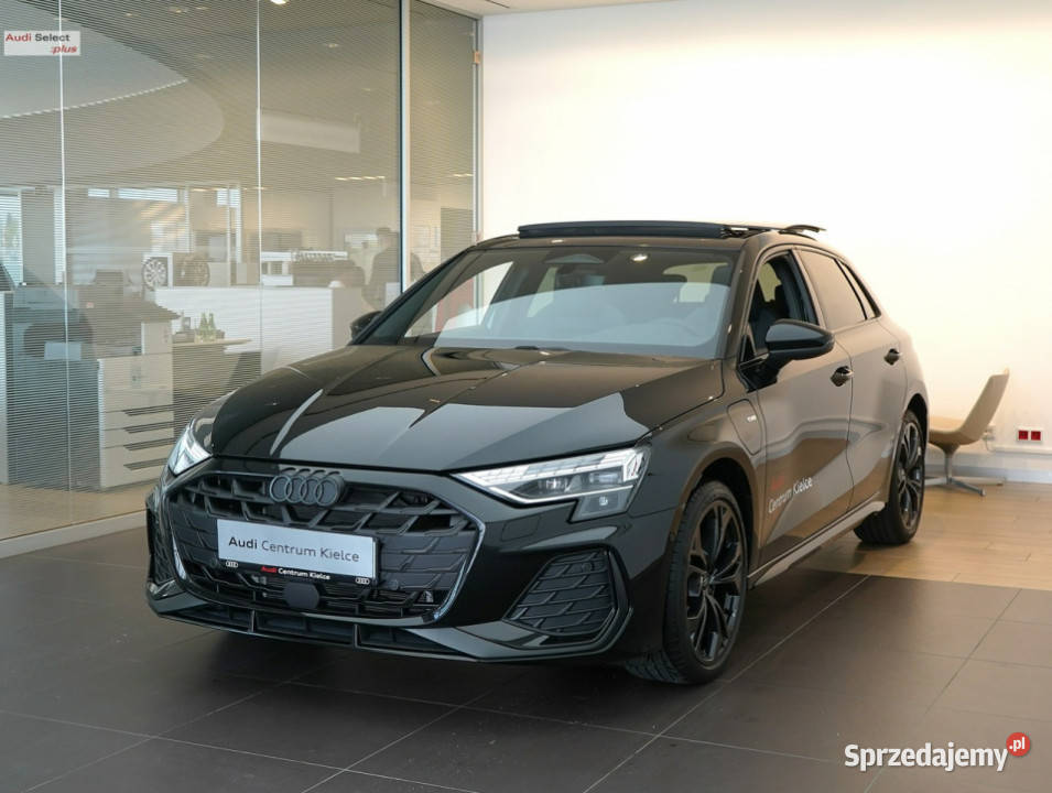 Audi A3 Sportback 45 TFSIe 272 TempomatACC czarny Kielce sprzedam