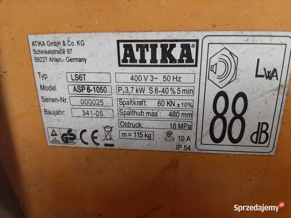 Łuparka do drewna 10t Grodzisk Wielkopolski