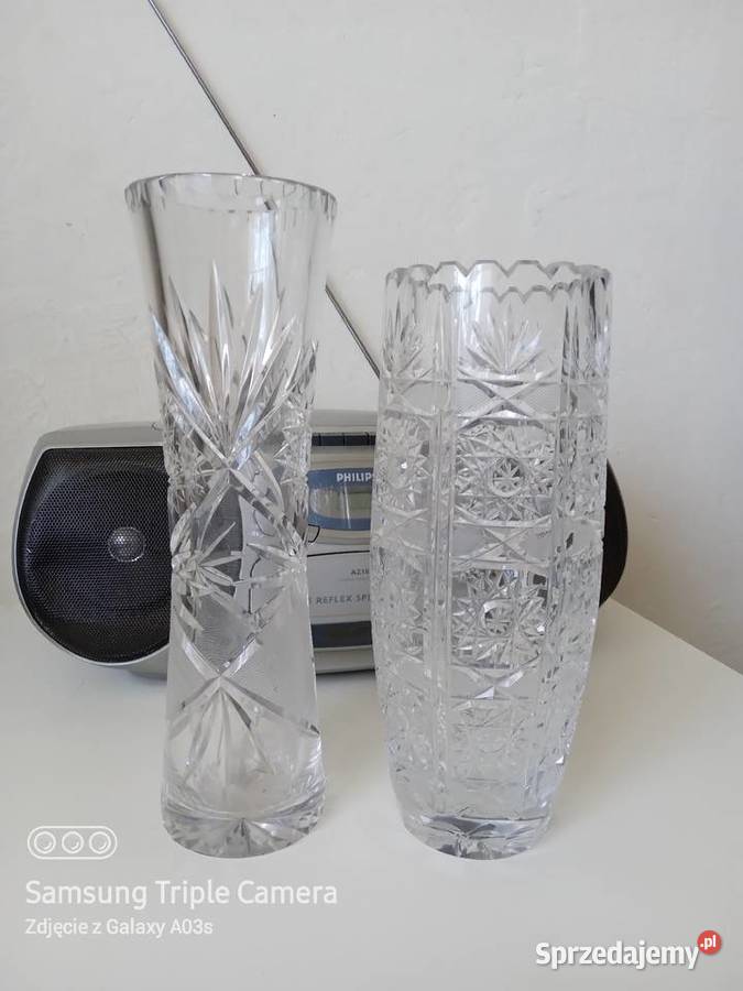 Duże średnie wazony krysztalowe Porcelana i szkło
