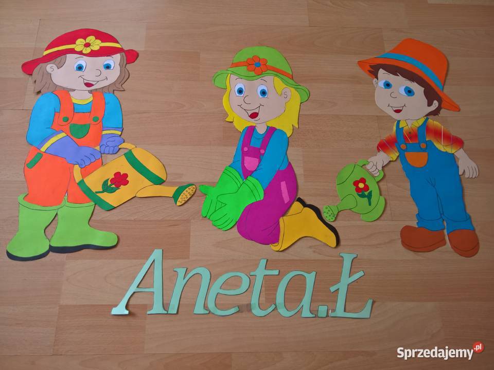 Dekoracje wiosenne z brystolu dwustronne