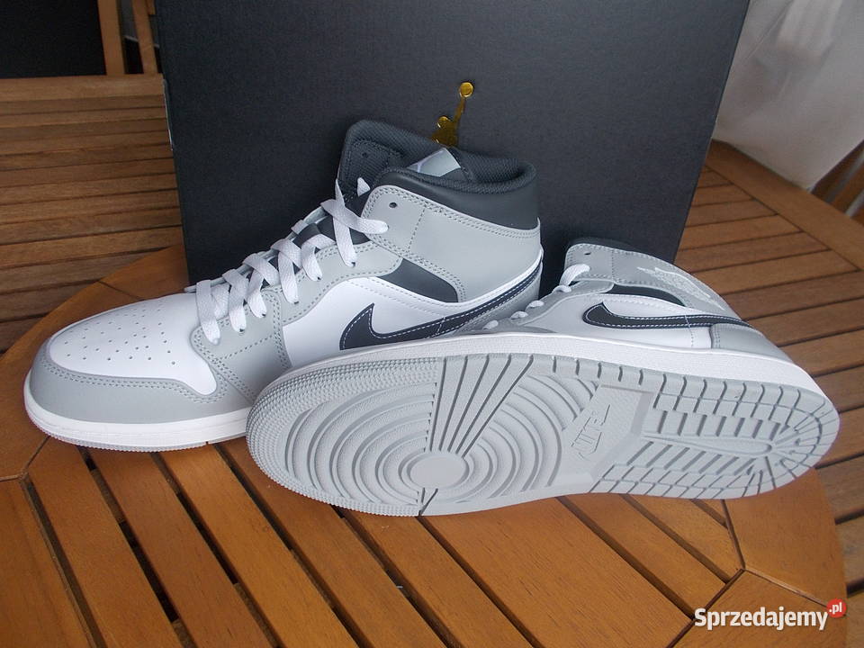 Nike Jordan 1 Mid Light Smoke Grey Anthracite Poznań sprzedam