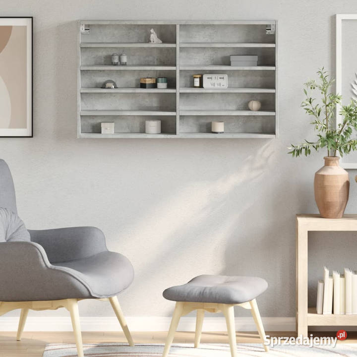 Witryna szarość betonu 100x15x58 materiał mazowieckie Warszawa sprzedam