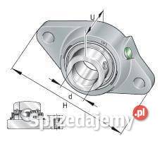 Łożysko z obudową czworokątne kompletne RCJT20 Części i osprzęt rolniczy Kamionna