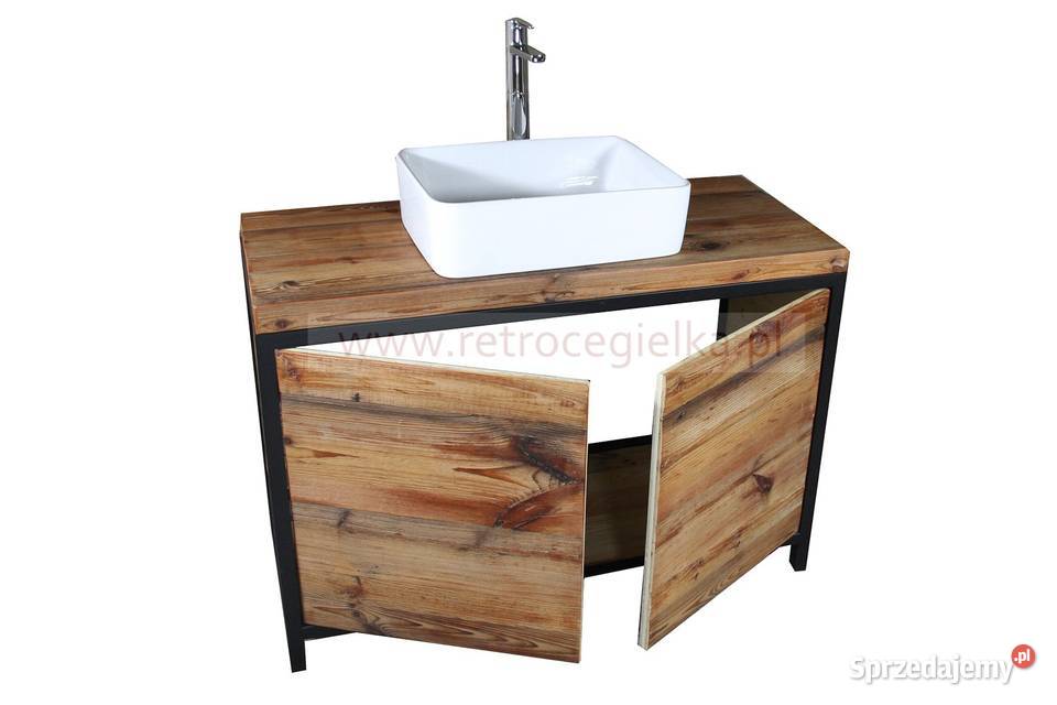 Szafka łazienkowa stare drewno sosnowe jasne 40cm Słupno