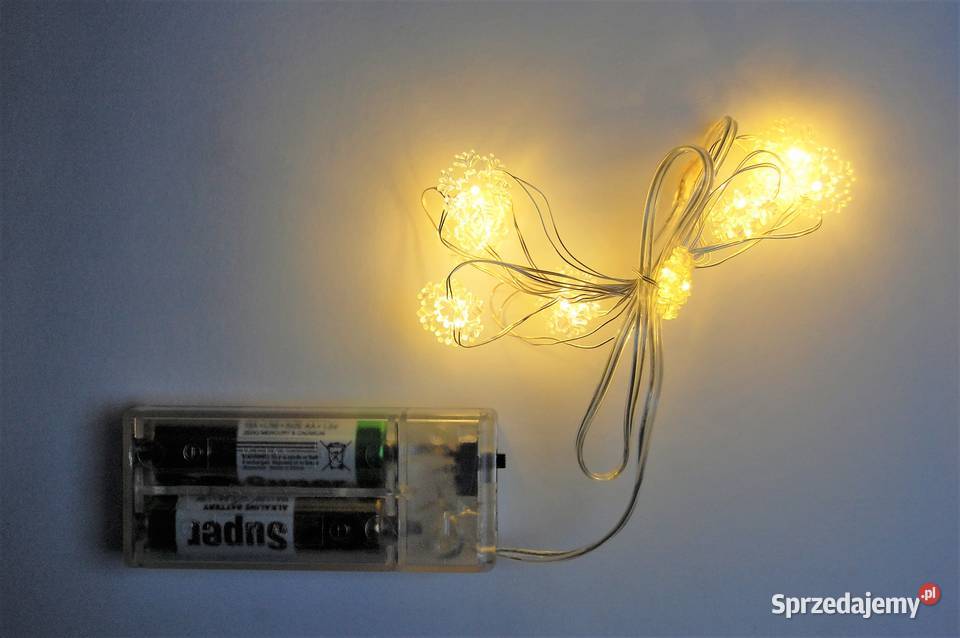 Goliat śnieżynki 10 LED na baterie ciepły biały Lublin