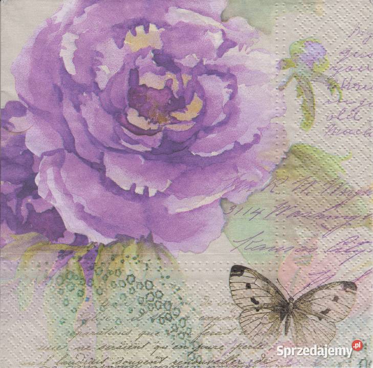 Dekupaż serwetki motyle kwiaty róże Skarżysko-Kamienna