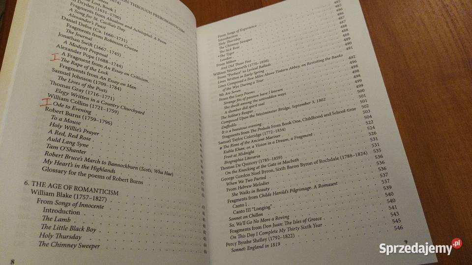 History of English literature an anthology for Rok wydania 2005 Książki naukowe i popularnonaukowe Gdańsk