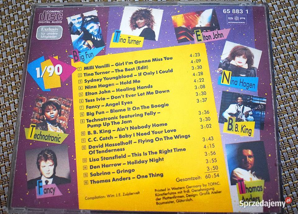 Top Hits składak muzyczny z lat 90 tych CD Muzyka kujawsko-pomorskie Chełmno