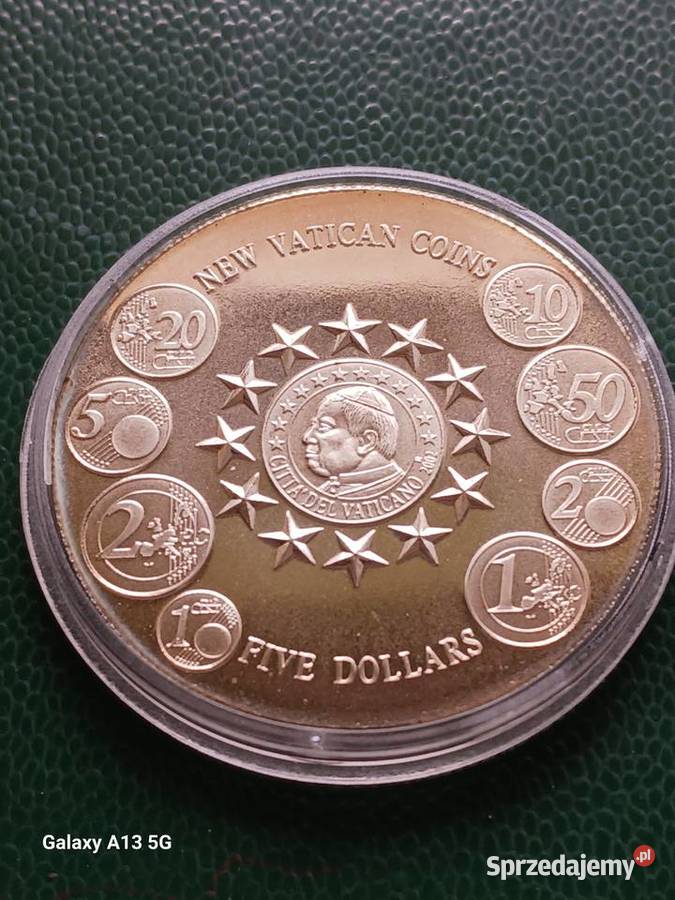 5 Dolarów Liberia 2004 r Mennicze Lustrzane wielkopolskie Konin sprzedam