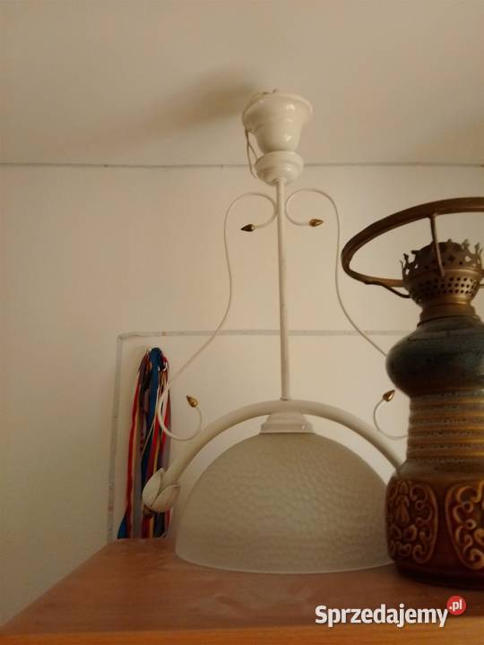 Białą lampa wisząca Lampy świętokrzyskie Kielce sprzedam