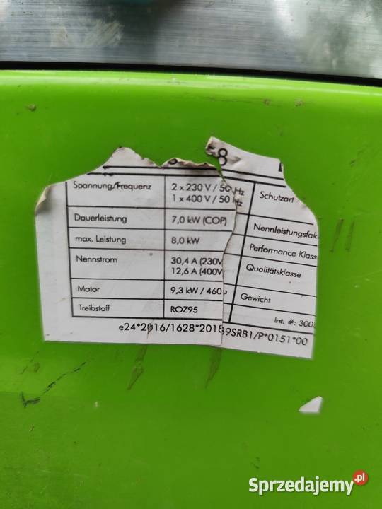 Agregat Zipper ZISTE8004 Łupowo sprzedam