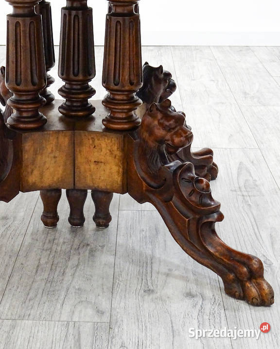 Drewniany STÓŁ rozkładany ORZECHOWY piękny BLAT wielkopolskie Kalisz sprzedam