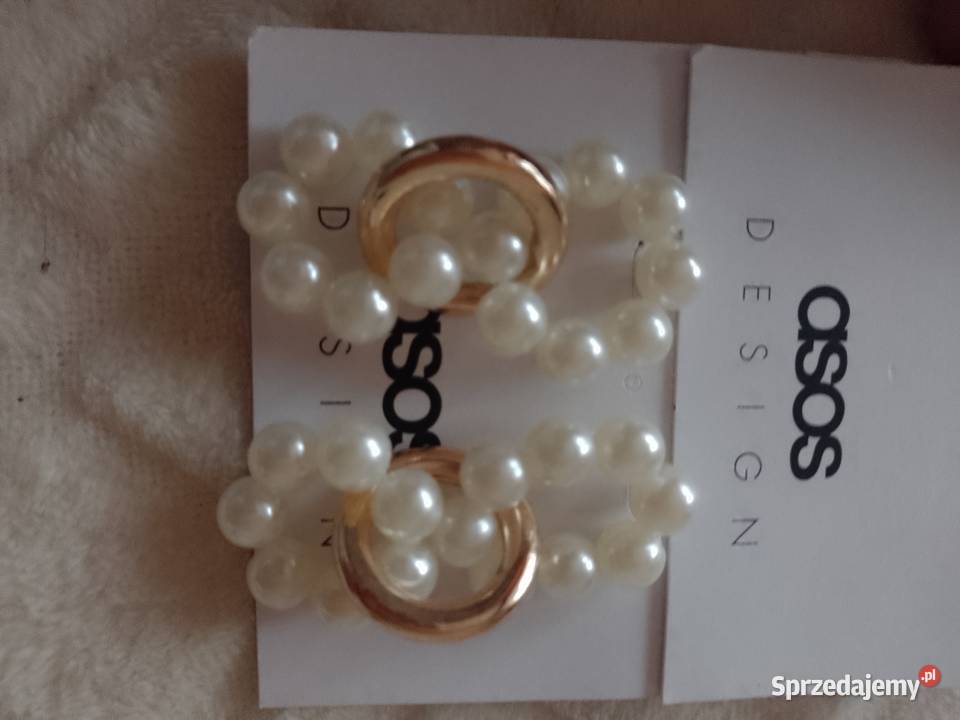 ASOS Ekskluzywne perłowe Kolczyki z Londynu NOWE Kraków