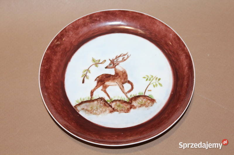 Porcelanowy talerz ręcznie malowany Frstenberg zachodniopomorskie