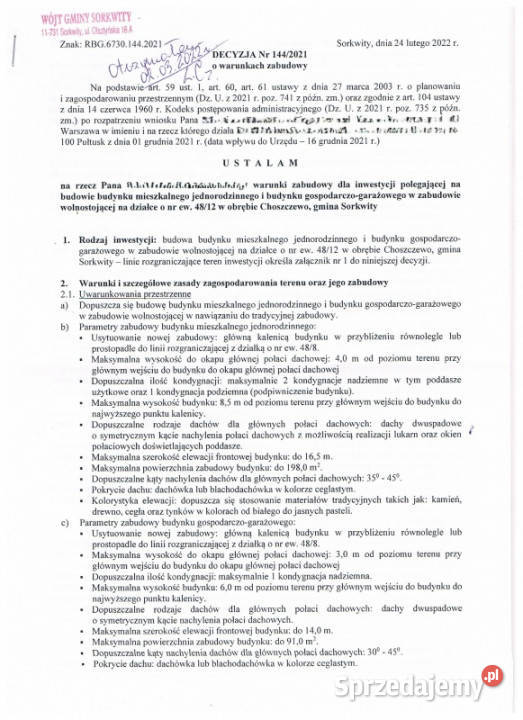 Działki z warunkami zabudowy jeziorem Jełmuń warmińsko-mazurskie Choszczewo sprzedam