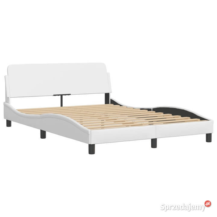 Rama łóżka z LED biała sztuczna skóra 120x200 Warszawa sprzedam