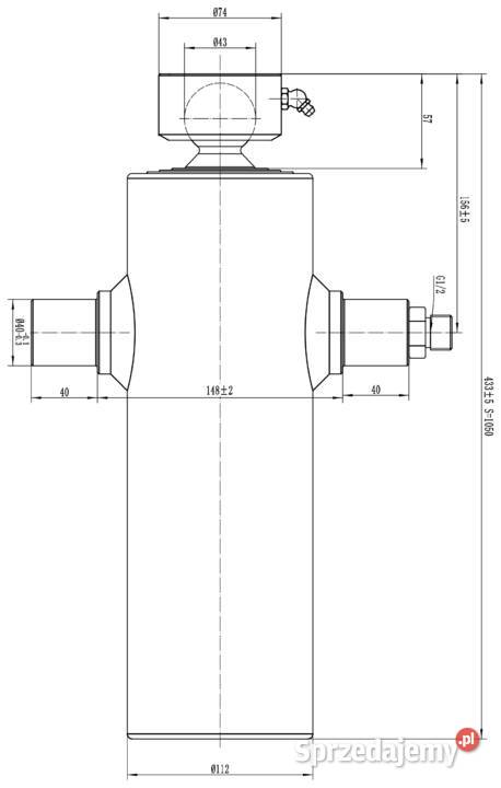 SIŁOWNIK HYDRAULICZNY WYWROTU PRZYCZEPY 6T 1050 kujawsko-pomorskie Solec Kujawski