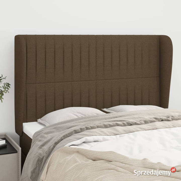 Zagłówek uszak ciemnobrązowy 147x23x118128 Meble sprzedam