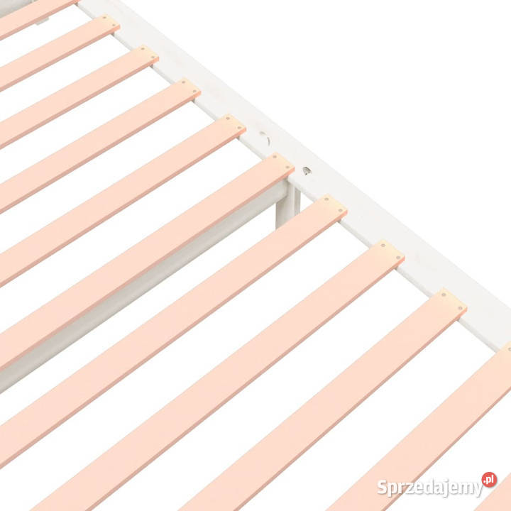Rama łóżka biała lite drewno 140 x 190 WM814930