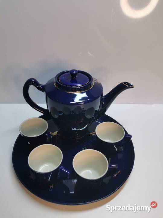 zestaw kobaltowy do mokki PRL lata 6070 lubelskie Lublin