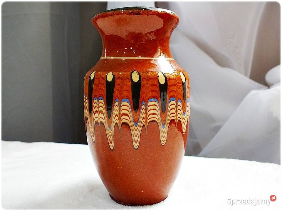 Wazonik Wazon Bułgaria Pawie Oczko z 6070tych Porcelana i szkło Żary sprzedam