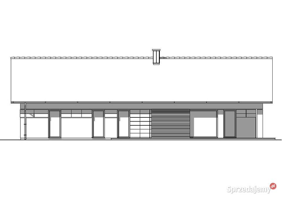 PROJEKT DOMU PARTEROWEGO W STYLU WSPÓŁCZESNYM Kraków