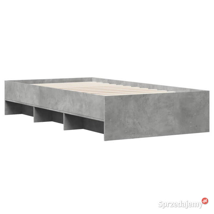 Rama łóżka szarość betonu materiał