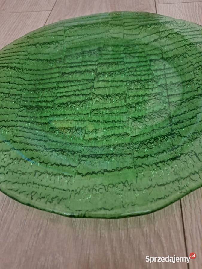 Ząbkowice patera igloo zielona 32 Antyki, Sztuka, Kolekcje Tychy
