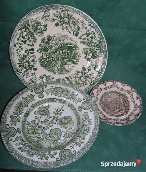 talerze ceramiczne dekoracyjne angielskie Bartków sprzedam