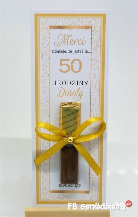 Merci jako podziękowanie gości z okazji urodzin sprzedam