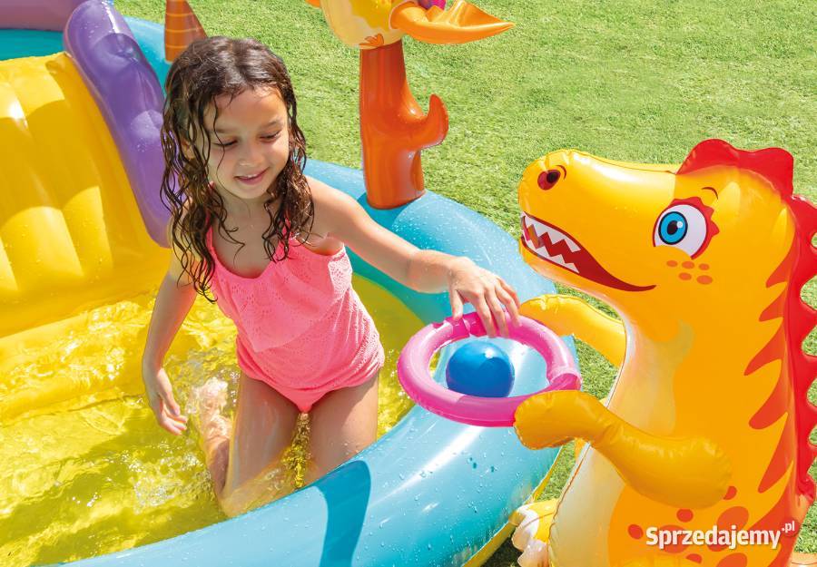 Wodny plac zabaw Dinoland zjeżdżalnia INTEX Poznań sprzedam