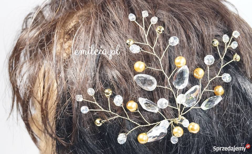 Kokówka Złota Ozdoba do włosów Ślub Bal Sesja I Dla kobiet Galanteria i dodatki Zielona Góra sprzedam