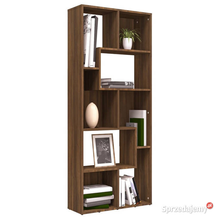 Regał na książki brązowy dąb 67x24x161 WM815503 Warszawa