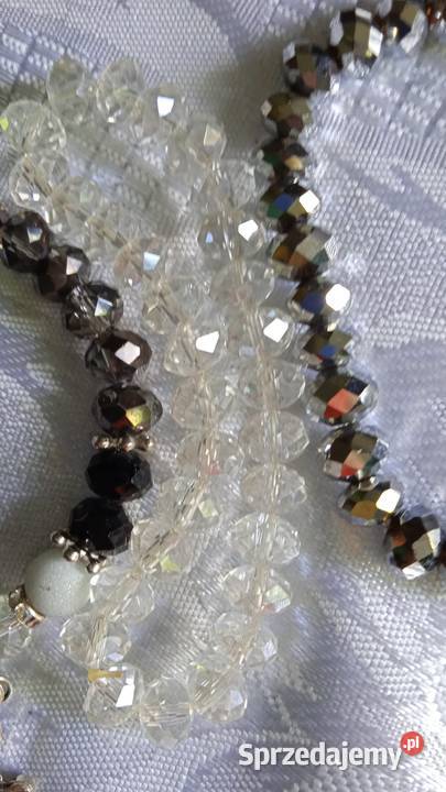 TRZY BRANSOLETY Z FALSETOWANYCH KORALIKÓW sprzedam