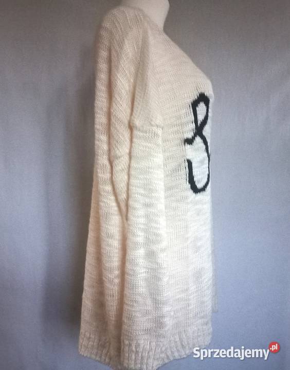 Sweter kremowy Tunika r One Size NOWY Białystok sprzedam