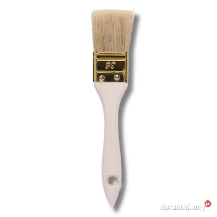 Pędzel Płaski 36mm Do Lakieru Farby Drewna