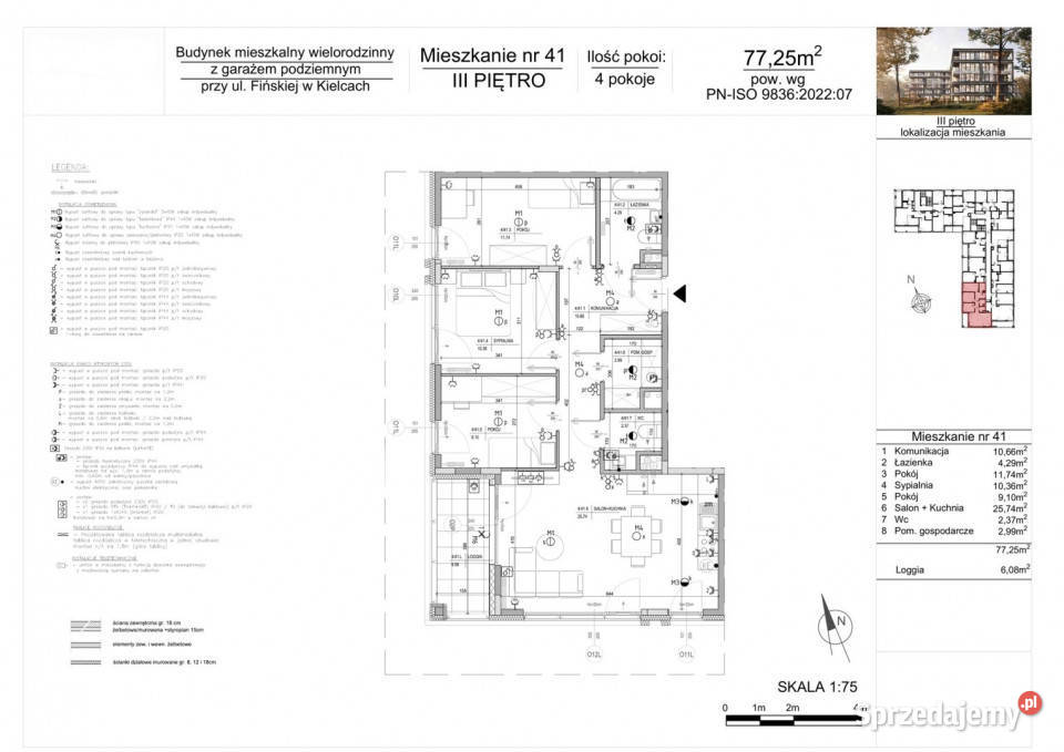 Mieszkanie Kielce 7725m2 Rok budowy 2028