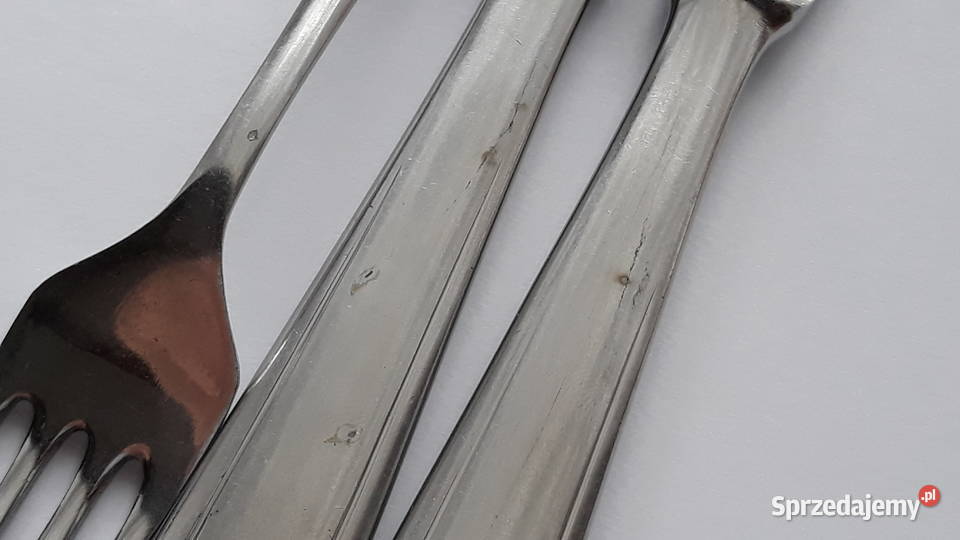 Sztućce PRL 18 elementów SIERŻANT Gerlach noże Dąbrowa Górnicza