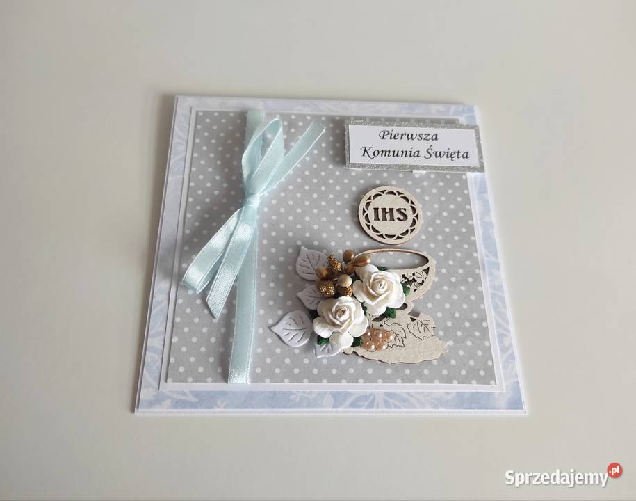 Kartka na Komunię Świętą ręcznie robiona Łódź