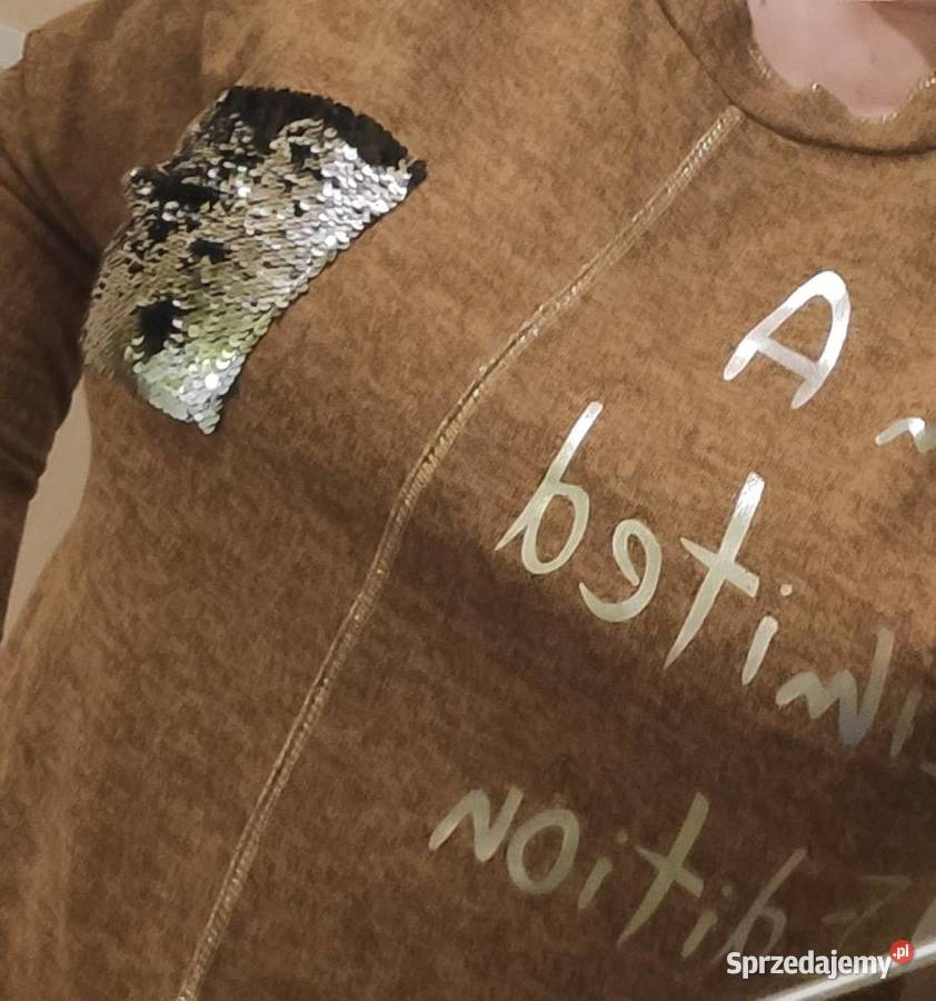 Bluzka włoska dzianina miodowy melanż Gdańsk