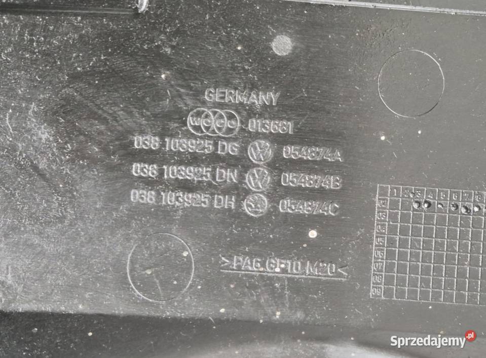 OSŁONA SILNIKA GÓRNA 19 TDI VW PASSAT B5 FL Osłony silnika Działoszyce