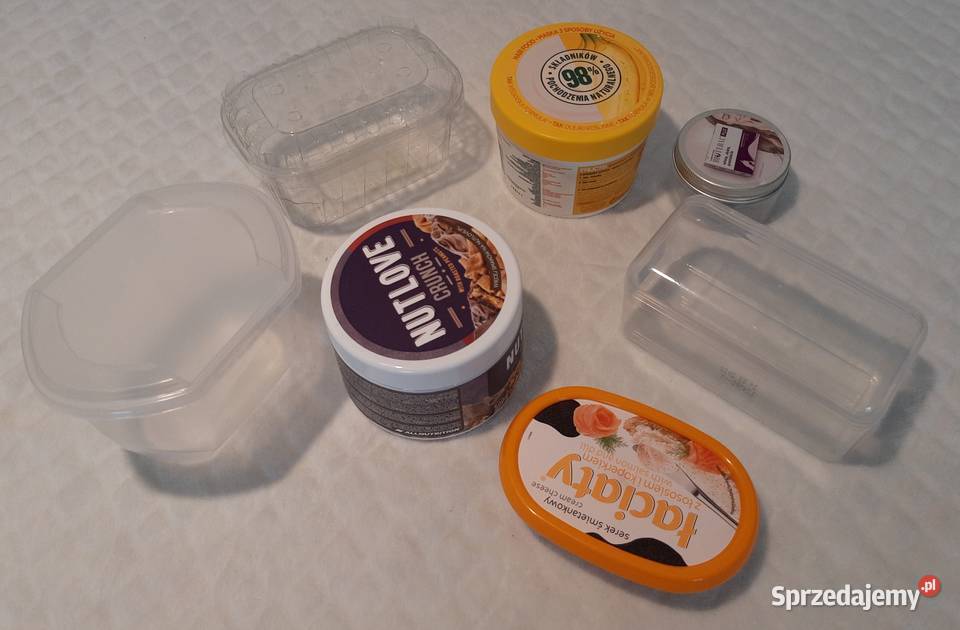Pojemniki plastikowe zamykane mix zestaw 7 Czeladź