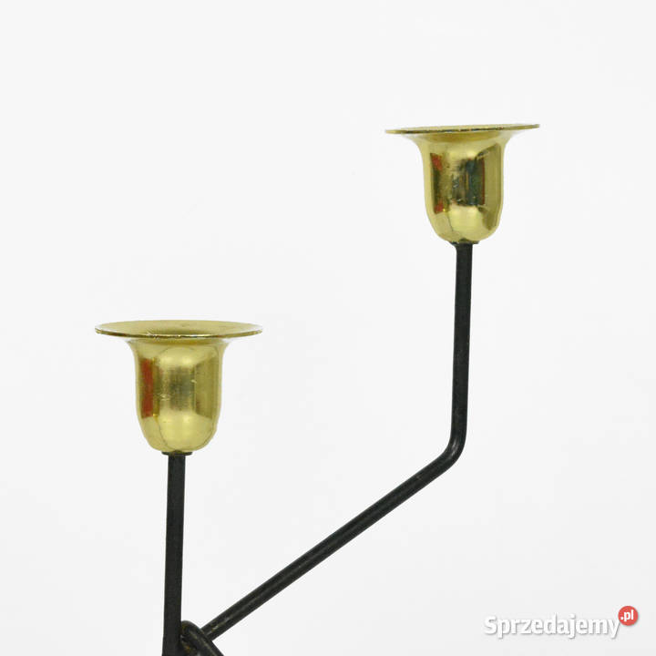 Minimalistyczny świecznik stołowy Belgia lata 70 Warszawa